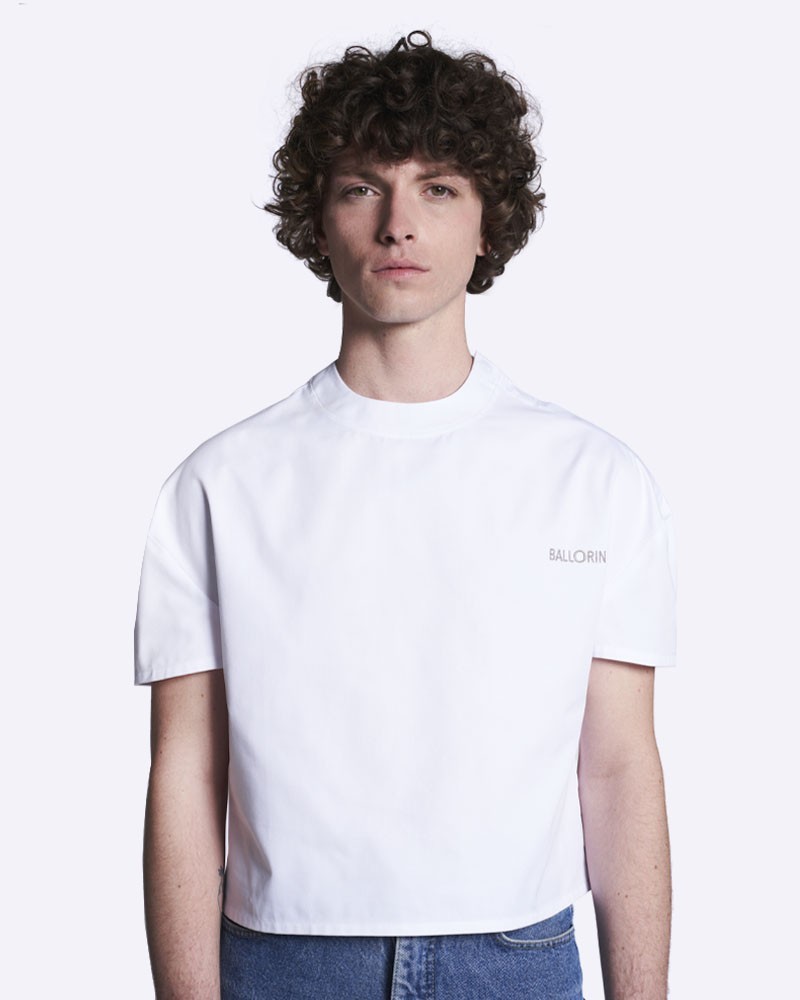 T-shirt crop-top blanc BALLORIN